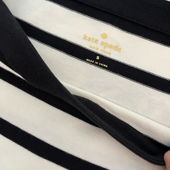 Kate Spade stripe dress, with boat neck style and pocket buttons, size small (4) - Picture 6 of 12